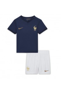 Fotbalové Dres Francie Dětské Domácí Oblečení MS 2022 Krátký Rukáv (+ trenýrky)